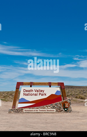 Panneau d'entrée de la Death Valley National Park, California, USA Banque D'Images