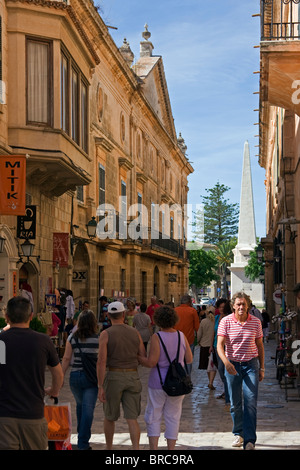 Les touristes, Ciutadella, Minorque, Espagne Banque D'Images
