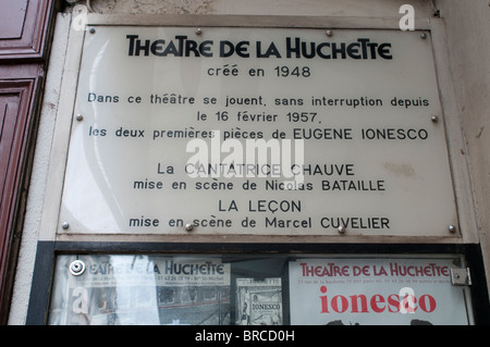 Théâtre de la Huchette, Quartier Latin, Paris, France Banque D'Images