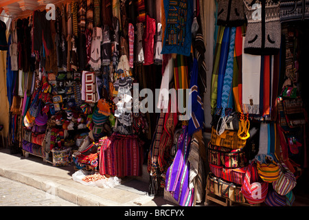 La Paz : boutiques de souvenirs de l'artisanat local : Banque D'Images