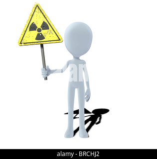 Concept figure avec radioactive sign Banque D'Images