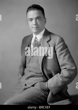 Portrait photo c1920s de J (John) Edgar Hoover (1895 - 1972) - premier directeur du Federal Bureau of Investigation des États-Unis. Banque D'Images