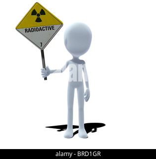 Concept figure avec radioactive sign Banque D'Images