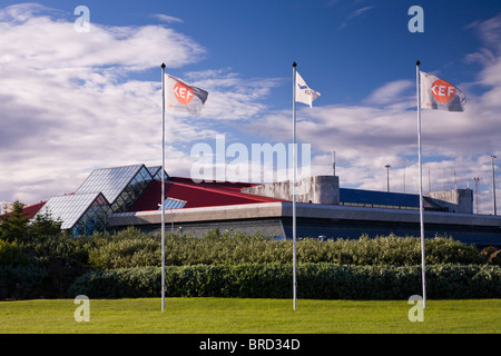 Leifur Eiriksson Air Terminal, l'aéroport international de Keflavik, Islande. Banque D'Images