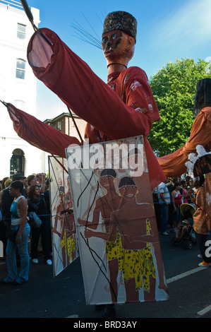 L'un des flotteurs défilant au carnaval de Notting Hill 2009 Banque D'Images