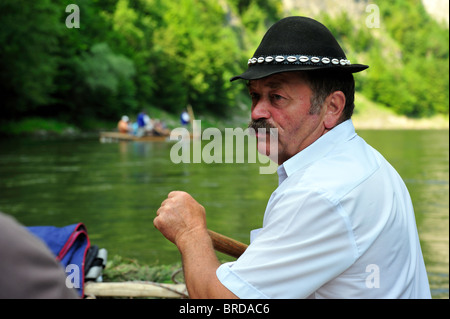 La Pologne en Rafting sur la rivière Dunajec Pieniny Banque D'Images