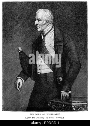 Le Maréchal Arthur Wellesley, 1er duc de Wellington, (1769 à 1852), était un soldat anglo-irlandais Banque D'Images