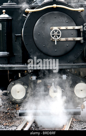 Moteurs à vapeur sur le train rural gallois Ffestiniog Service pays de Galles Royaume-Uni Banque D'Images