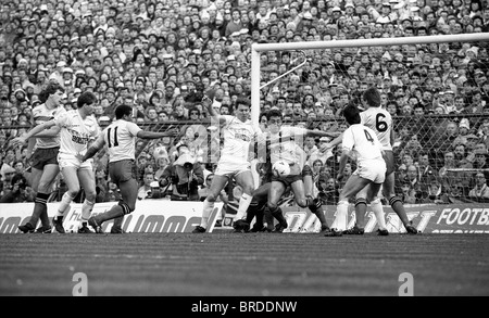 Tottenham Hotspur v Watford 11/4/87 Mark Falco, Chris Waddle, John Barnes, Clive Allen Banque D'Images