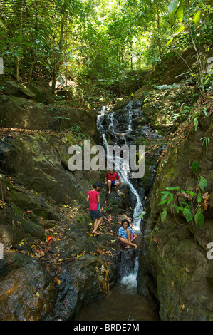 Tonsai chute d'eau, l'île de Phuket, Thaïlande Banque D'Images