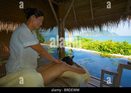 Massage à l'hôtel Evason, Insel Phuket, Thaïlande Banque D'Images