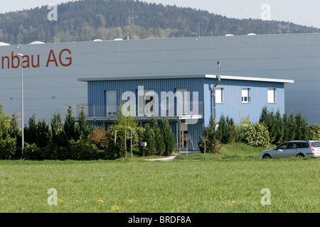 Le siège de Dignitas, dans la ville de Pfäffikon, Suisse. Banque D'Images