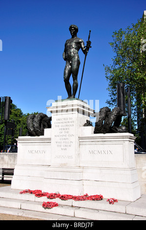 Machine Gun Corps WW.I. Memorial, Hyde Park, City of westminster, Greater London, Angleterre, Royaume-Uni Banque D'Images