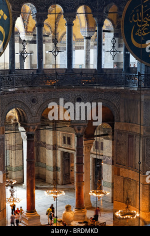 Intérieur du musée Sainte-Sophie, Istanbul, Turquie Banque D'Images