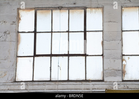 La fenêtre d'un bâtiment industriel, Close up Banque D'Images