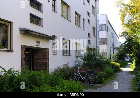 Weisse Stadt, White City, Berlin Logement moderniste Estates, UNESCO World Heritage Site, Wedding, Berlin, Allemagne, Europe. Banque D'Images