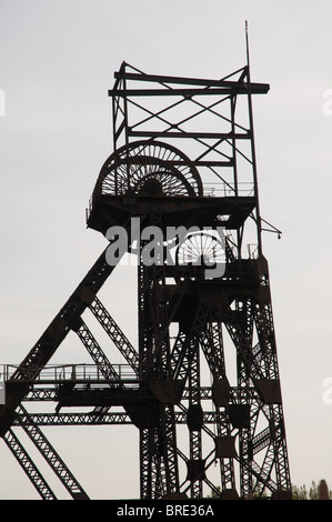 Fosse coiffures, Astley Green Colliery Museum,Manchester.L'un des nombreux puits dans le sud du bassin du Lancashire, fermée en 1970. Banque D'Images