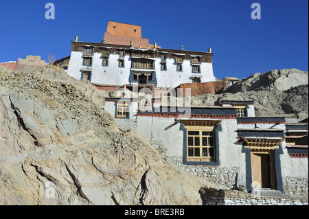 Le monastère de Palcho moines trimestres, Gyantse, Tibet. Banque D'Images