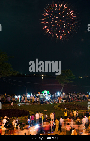 Fête de l'eau d'artifice, Cambodge Banque D'Images