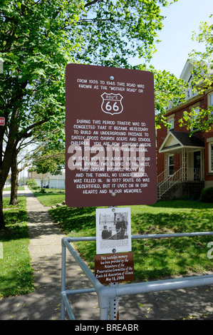 La route 66 près de Illinois ODell Banque D'Images