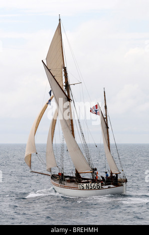 Course des grands voiliers 2010 entre Kristiansand et Hartlepool à bord du Christian Radich Banque D'Images