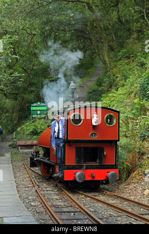 Le gallois de fer étroit à Abergynolwyn. Talyllyn Railway locomotive l - N° 3 Banque D'Images