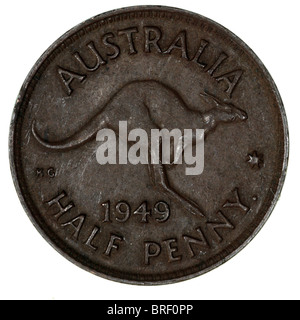 Coin demi-Penny Australie Banque D'Images