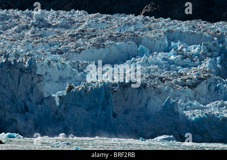 Close-up Sawyer Glacier fjord Tracy Arm Le passage de l'intérieur de l'Alaska États-Unis Banque D'Images