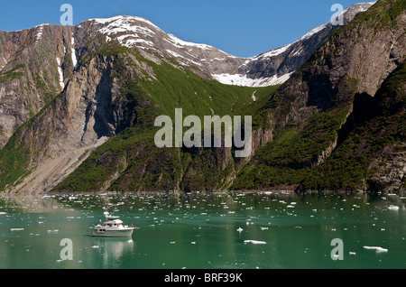 Petit plaisir lancer fjord Tracy Arm Le passage de l'intérieur de l'Alaska États-Unis Banque D'Images