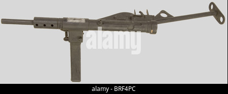Armes à feu, Maquette en bois de Sten MK II, à l'échelle 1, arcade de pontet cassée. Superbe travail de reconstitution., , Banque D'Images