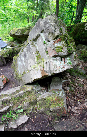 Ruines de briefing room stauffenberg 20 juillet 1944 terrain à wolfsschanze. fuhrerhauptquartier gierloz, Ketrzyn, Pologne, Europe Banque D'Images