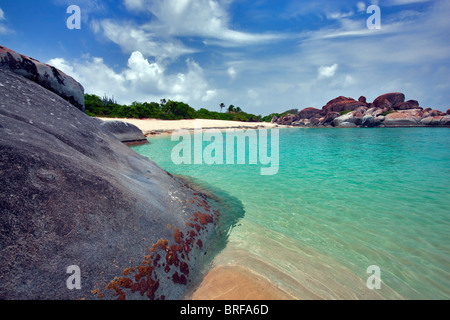 La salle de bains. Virgin Gorda. Îles Vierges britanniques Banque D'Images