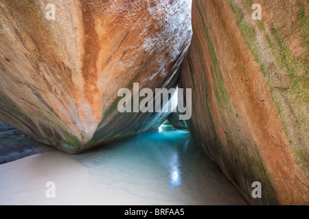 La salle de bains. Virgin Gorda. Îles Vierges britanniques Banque D'Images