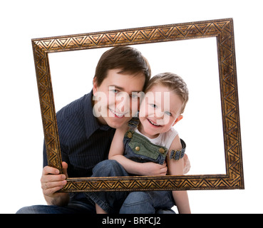 Portrait père et fils Banque D'Images