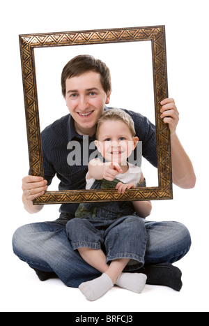 Portrait père et fils Banque D'Images