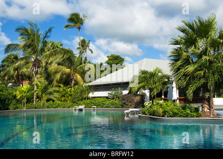 Hôtel Carlisle Bay, Piscine, Antigua, Antilles, Caraïbes, Amérique Centrale Banque D'Images