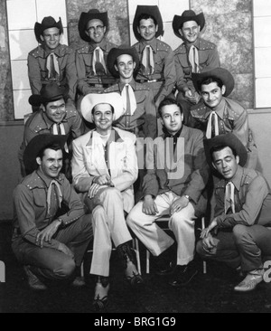 HANK THOMPSON (1925-2007) musicien country avec son Brazos Valley Boys Banque D'Images