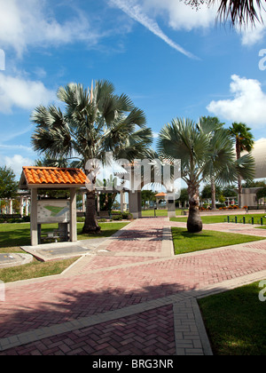 Riverfront Park au Cocoa en Floride se trouve sur le chenal à l'Indian River Lagoon dans Brevard Comté. Banque D'Images
