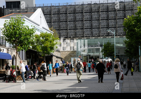 Centre commercial Drake Circus entrée privée et parking au-dessus de la région de Plymouth City Centre South Devon, Angleterre Royaume-uni Banque D'Images