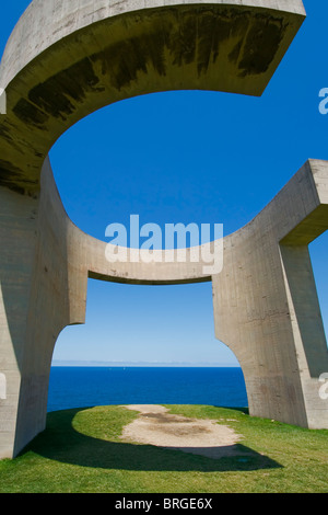 "Elogio del Horizonte" par Eduardo Chillida, Gijon, Asturias, Espagne Banque D'Images