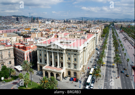 Pays Espagne vue sur la ville de Barcelone Banque D'Images