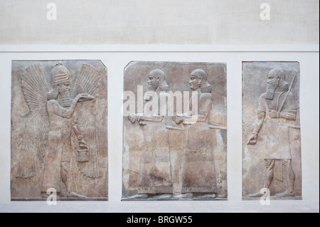 Le soulagement de la chambre N°11, le palais de Sargon II à Khorsabad (Dur Sharrukin), 713-706 BCE. Banque D'Images