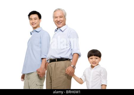 Portrait de trois générations de mâles Banque D'Images