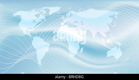 Illustration du monde. Une représentation abstraite de la communication mondiale Banque D'Images