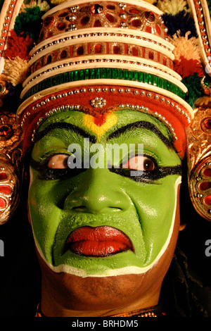 Dancer au Kathakali au Kerala, au sud-ouest de l'Inde Banque D'Images