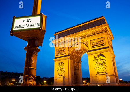 Paris, place Charles de Gaulle Banque D'Images