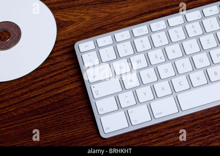 Clavier de l'ordinateur et DVD Banque D'Images