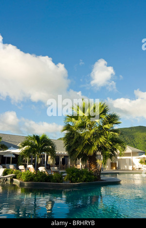 Hôtel Carlisle Bay, Piscine, Antigua, Antilles, Caraïbes, Amérique Centrale Banque D'Images