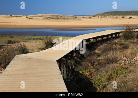 Bordeira dunes et plage près de Carrapateira, côte du Portugal Banque D'Images