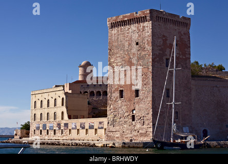 Le Fort Saint-Jean à Marseille, France Construit en 1660 Banque D'Images